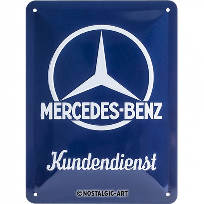 Blechschild Mercedes Kundendienst klein 1